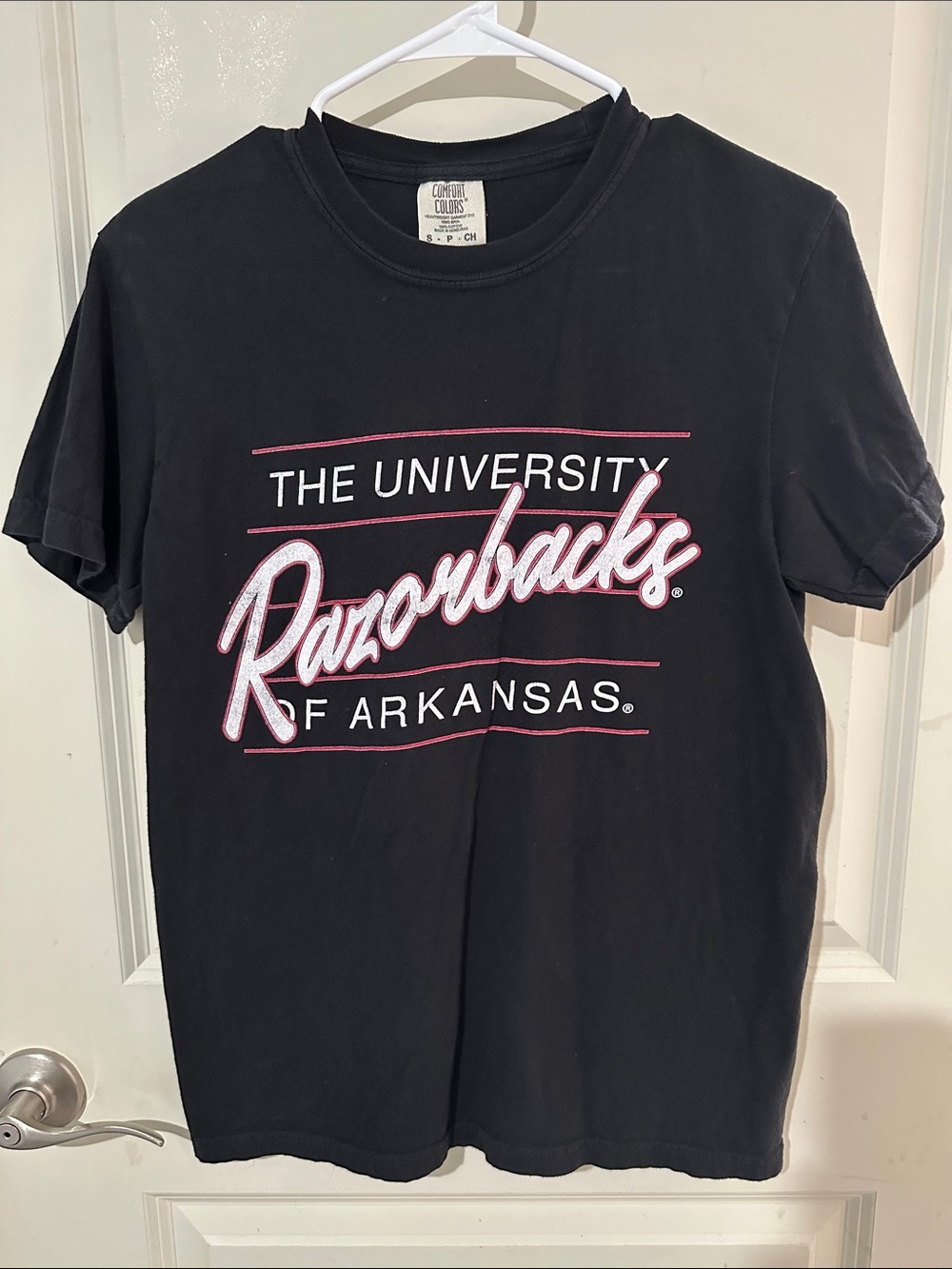 Comfort Colors Black University of Arkansas Razorbacks Graphic Tee
